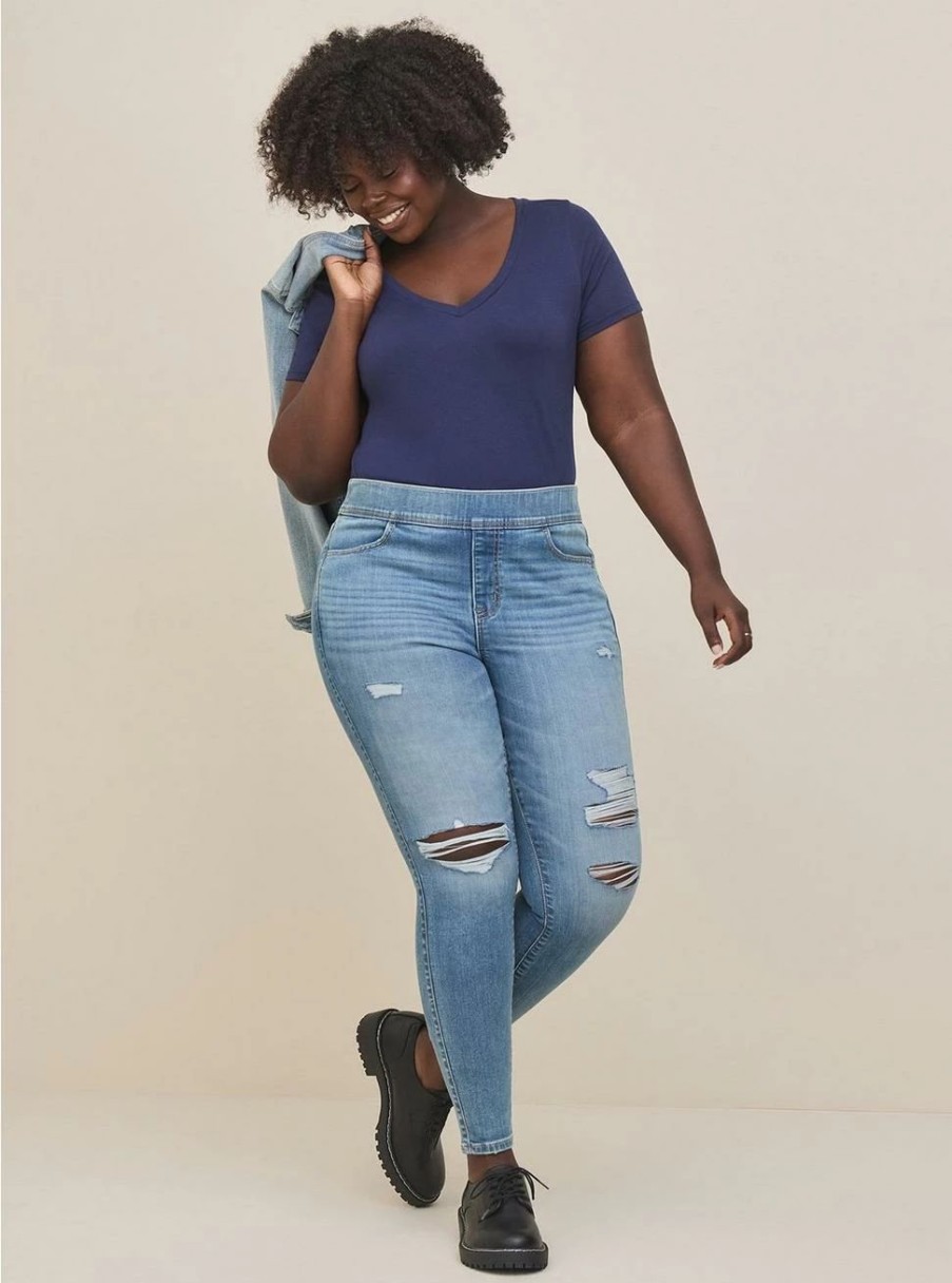 Jeans * | Torrid Lean Jean Skinny Super Soft High-Rise Jean