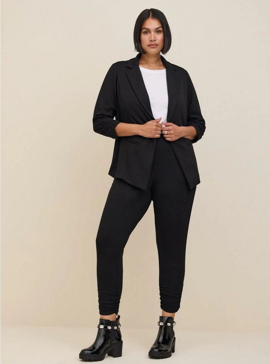 Jackets * | Torrid Studio Cupro Single Button Blazer