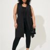 Jackets * | Torrid Studio Crepe Jersey Lightweight Trench Vest