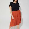 Bottoms * | Torrid Midi Eyelet Aline Skirt