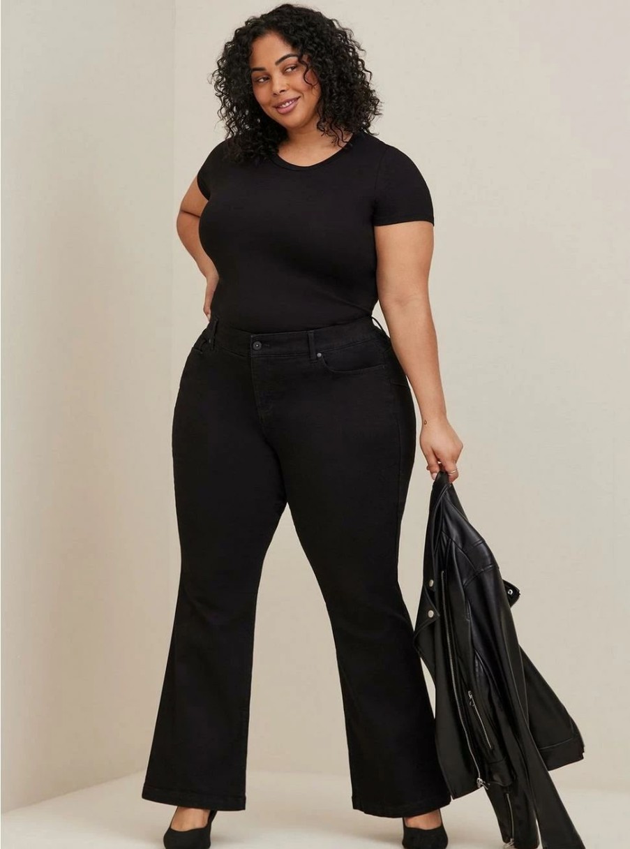 Jeans * | Torrid Bombshell Flare Premium Stretch High-Rise Jean