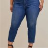 Jeans * | Torrid Perfect Skinny Ankle Vintage Stretch Mid-Rise Jean (Tall)