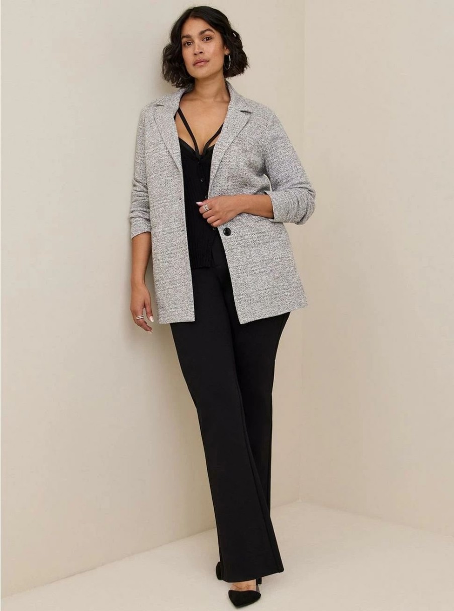 Jackets * | Torrid Studio Double Knit Boyfriend Blazer