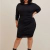 Dresses * | Torrid Mini Studio Knit Shirred Dress