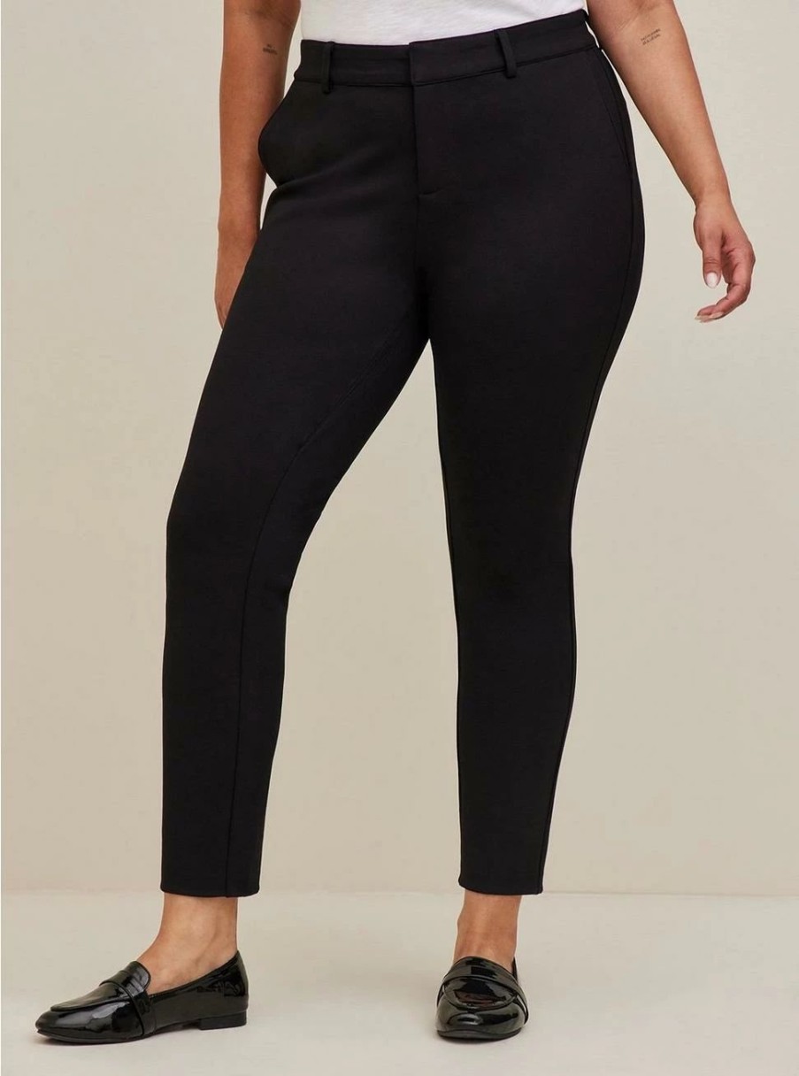 Bottoms * | Torrid Comfort Flex Waistband Slim Taper Studio Luxe Woven High-Rise Pant