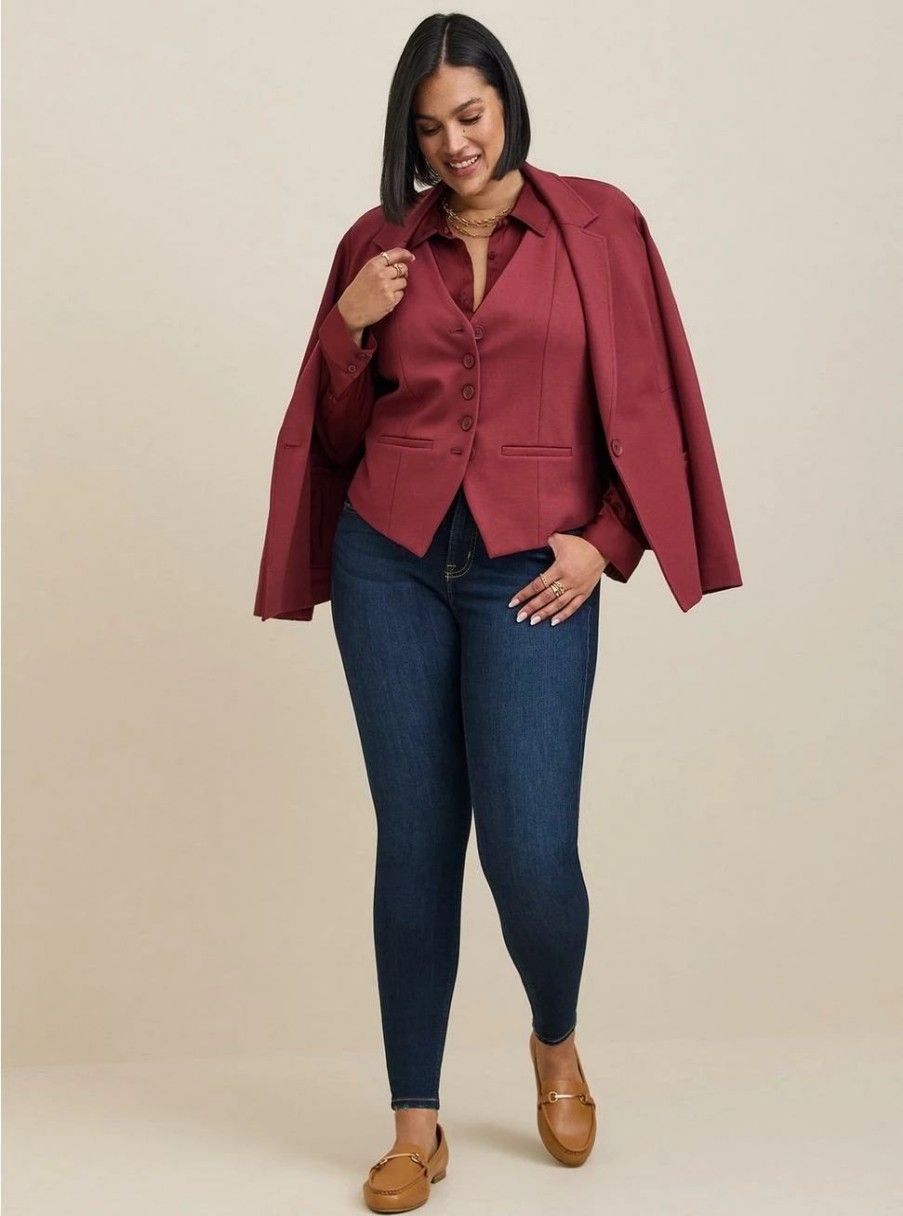 Jackets * | Torrid Studio Luxe Ponte Vest