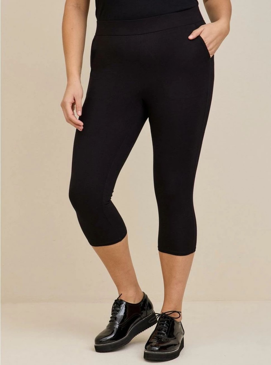 Bottoms * | Torrid Capri Signature Waist Pocket Legging