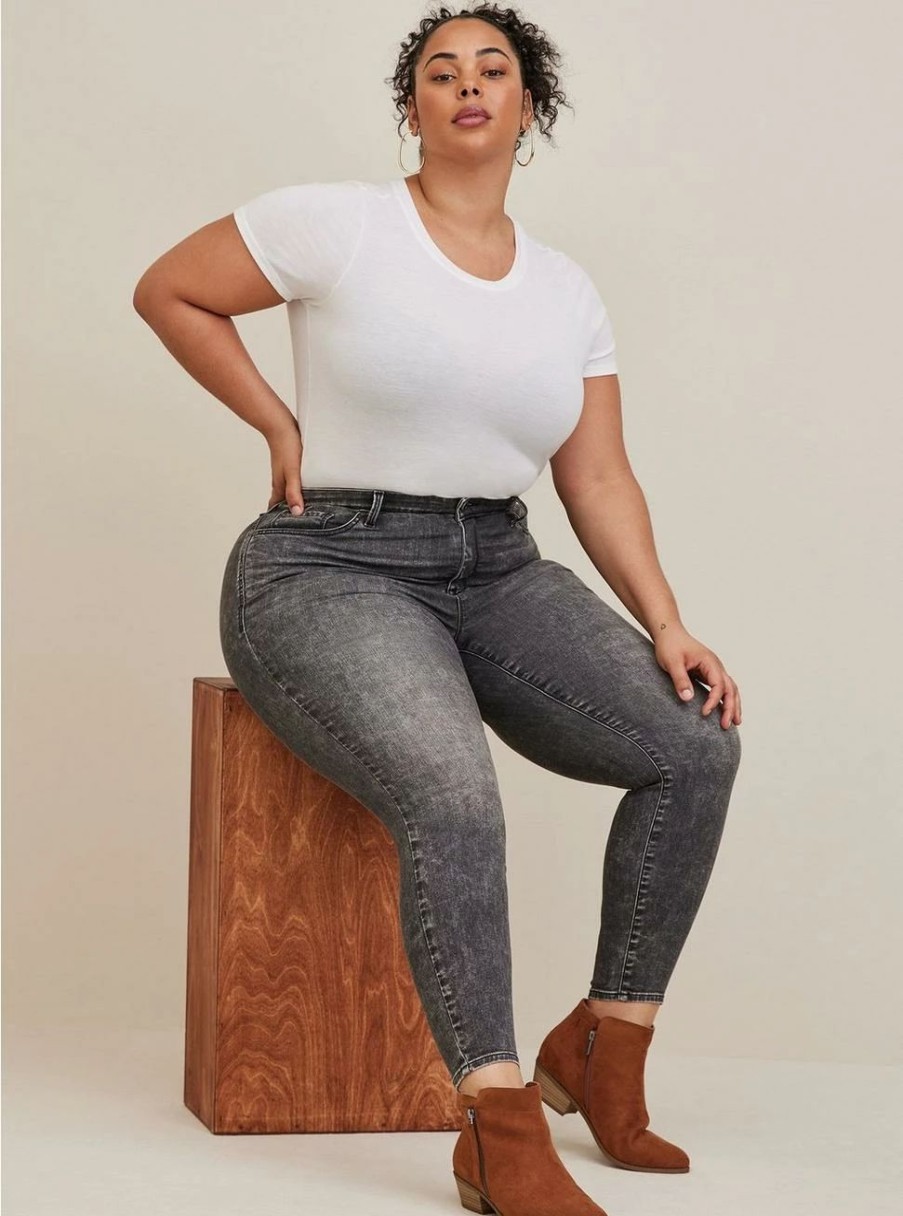 Jeans * | Torrid Sky High Skinny Super Soft High-Rise Jean